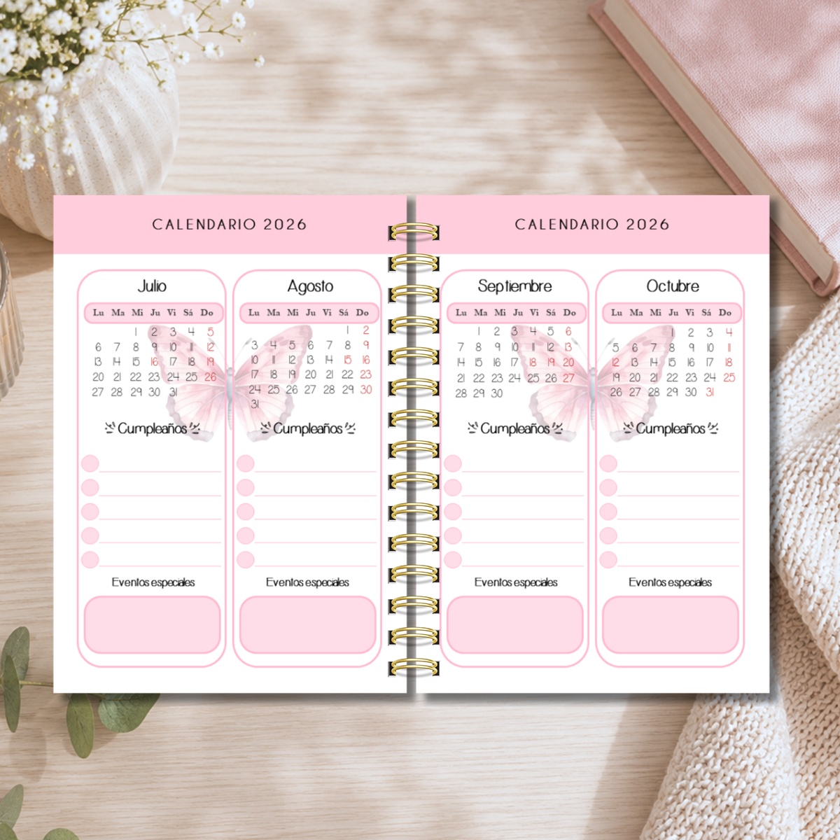 Agenda Cristiana "Destellos de Mariposas"
