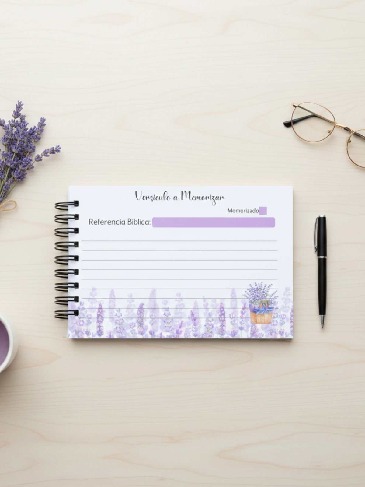 Libreta de versiculos... Lavanda