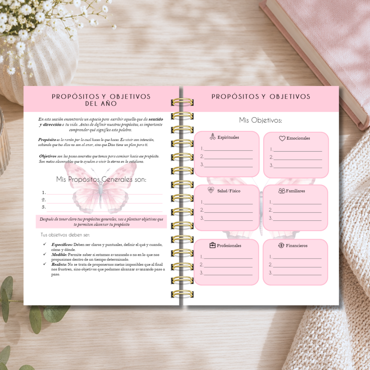Agenda Cristiana "Destellos de Mariposas"