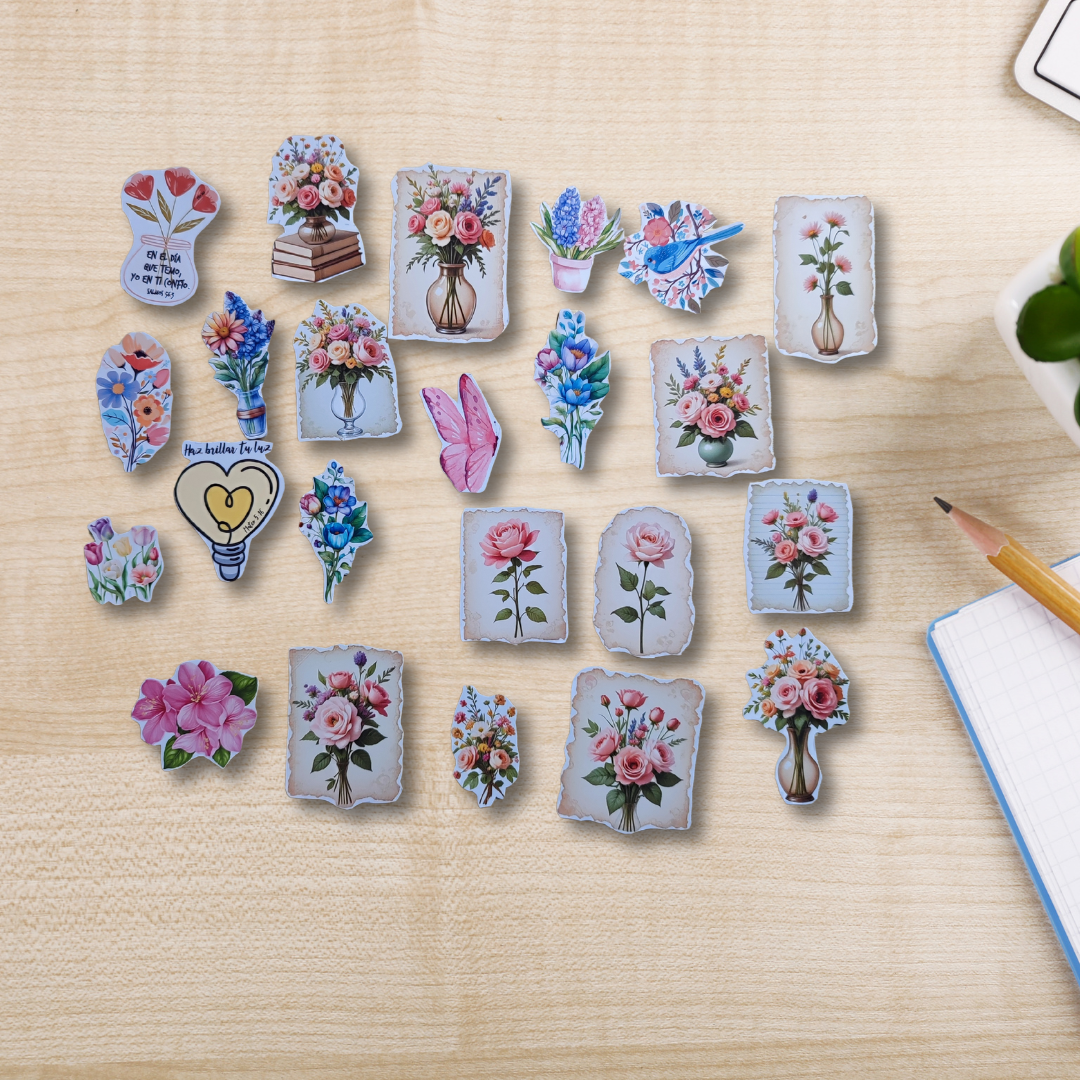 Stickers Adhesivos- Flores