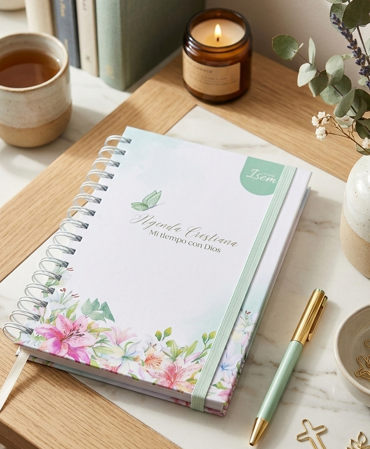 Agenda Cristiana "Verde Floral"